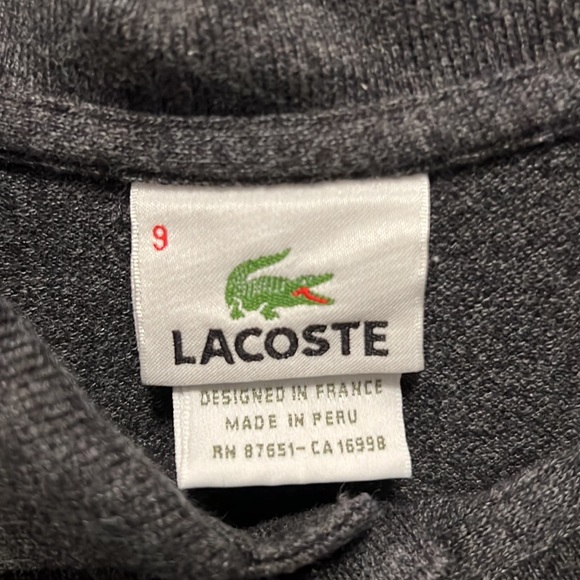 Dark Gray Lacoste polo - Picture 2 of 5